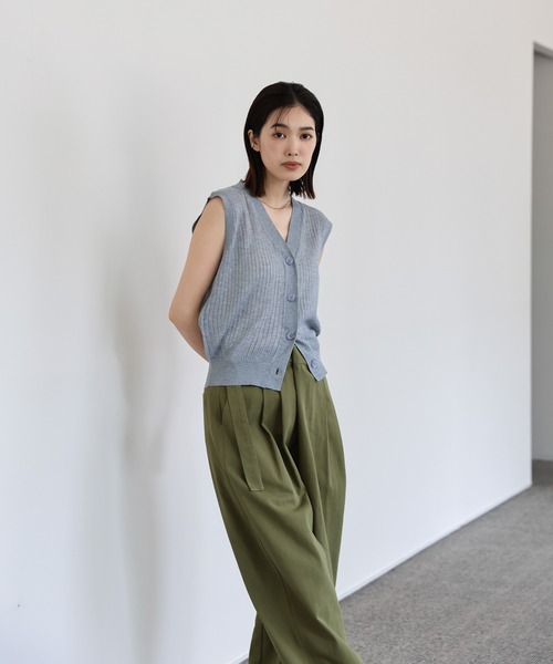 select MOCA Et（セレクトモカエト）の「【Et】Wrap-Belt Chino Pants（チノパンツ・レディース・チャコール/アイボリー/カーキ・FREE）」の18枚目の写真