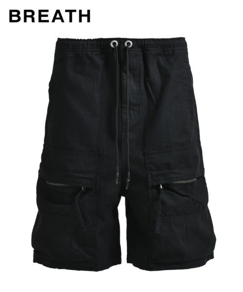BREATH(ブレス)の「【BREATH】NEWRICH BIG CARGO SHORTS / コットンブラック [BR2(その他パンツ・メンズ・ブラック・L/M)」の2枚目の写真
