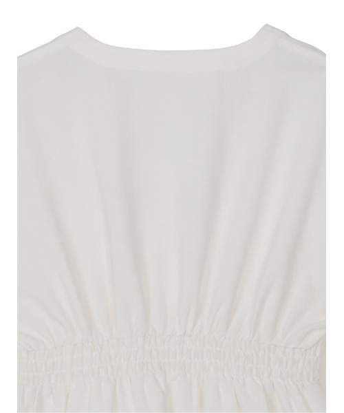 LINGERIE MOTIF SHIRRING SHIRT