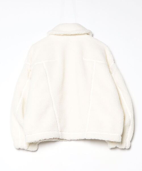 WILD THINGS（ワイルドシングス）の「ボア G-1ジャケット│BOA G-1 JACKET（ブルゾン・レディース・ネイビー/チャコール/オフホワイト/ブラック・S/M）」の12枚目の写真