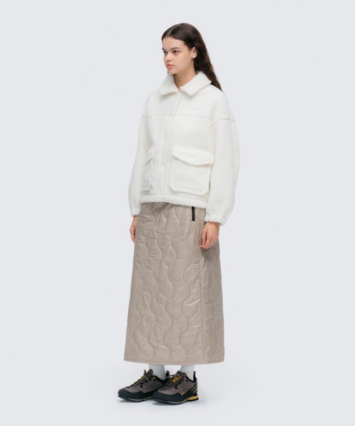 WILD THINGS（ワイルドシングス）の「ボア G-1ジャケット│BOA G-1 JACKET（ブルゾン・レディース・ネイビー/チャコール/オフホワイト/ブラック・S/M）」の7枚目の写真