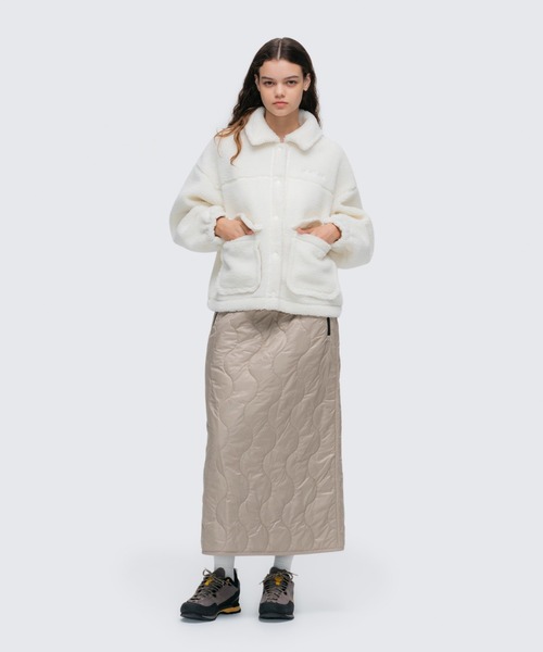 WILD THINGS（ワイルドシングス）の「ボア G-1ジャケット│BOA G-1 JACKET（ブルゾン・レディース・ネイビー/チャコール/オフホワイト/ブラック・S/M）」の6枚目の写真