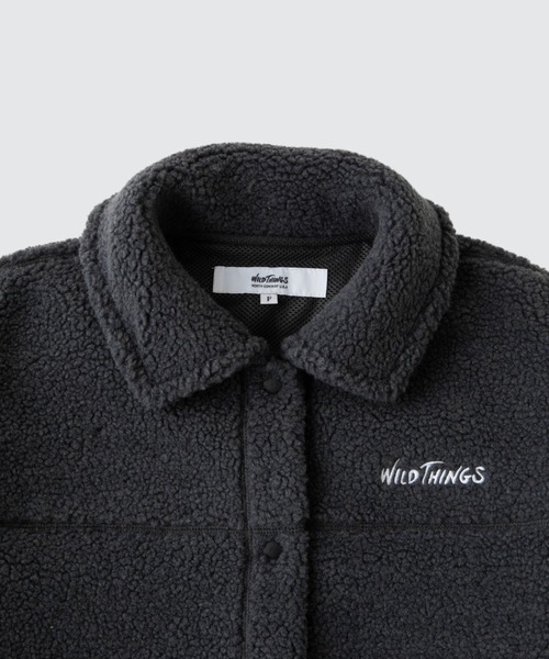 WILD THINGS（ワイルドシングス）の「ボア G-1ジャケット│BOA G-1 JACKET（ブルゾン・レディース・ネイビー/チャコール/オフホワイト/ブラック・S/M）」の9枚目の写真