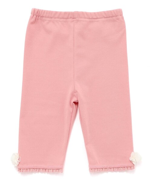レギンス パンツ スパッツ レース　130 セール】【接触冷感】裾花レース5分丈レギンス(80~130cm