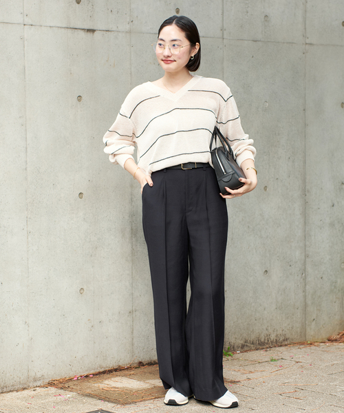Plage LINEN MIX Vネック ニット LINEN MIX Vネック ニット（ニット／セーター）｜Plage