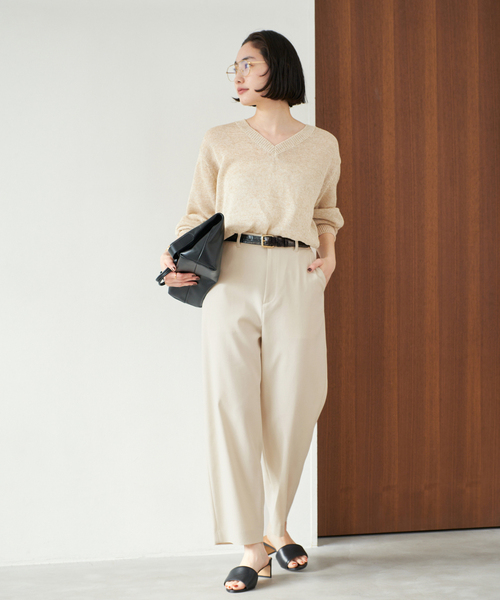 Plage プラージュ cashmere mix深Vネックニット グレー plage｜LINEN MIX Vネック ニット | Rakuten Fashion(楽天