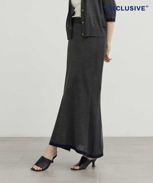 CINOH/チノ】BLACK FORMAL BONDING ACETATE MARMAID SKIRT