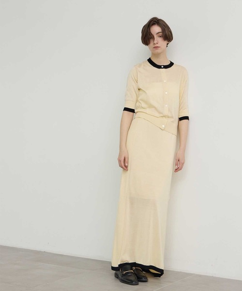 CINOH（チノ）の「【CINOH/チノ】別注 Washable Silk Pencil Skirt/ウォッシャブルシルクペンシルスカート/タイトスカート（スカート・レディース・ブラック/ブルー/キナリ/ダークグレー・36/38）」の22枚目の写真