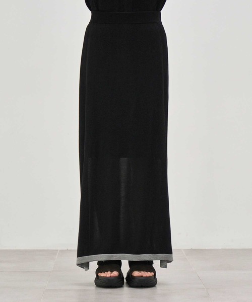 CINOH（チノ）の「【CINOH/チノ】別注 Washable Silk Pencil Skirt/ウォッシャブルシルクペンシルスカート/タイトスカート（スカート・レディース・ブラック/ブルー/キナリ/ダークグレー・36/38）」の7枚目の写真