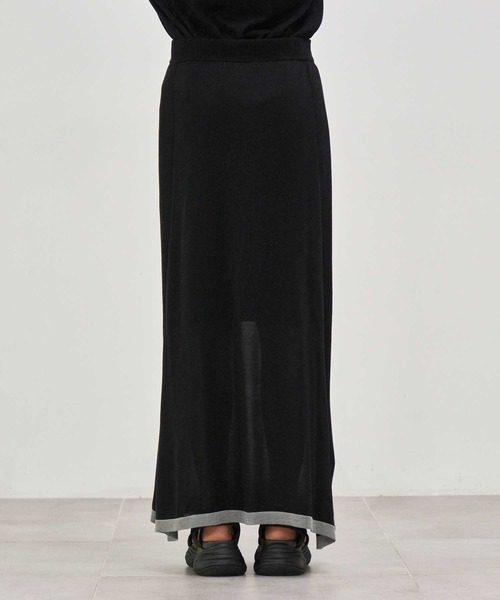 CINOH（チノ）の「【CINOH/チノ】別注 Washable Silk Pencil Skirt/ウォッシャブルシルクペンシルスカート/タイトスカート（スカート・レディース・ブラック/ブルー/キナリ/ダークグレー・36/38）」の9枚目の写真