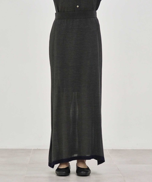 CINOH（チノ）の「【CINOH/チノ】別注 Washable Silk Pencil Skirt/ウォッシャブルシルクペンシルスカート/タイトスカート（スカート・レディース・ブラック/ブルー/キナリ/ダークグレー・36/38）」の16枚目の写真