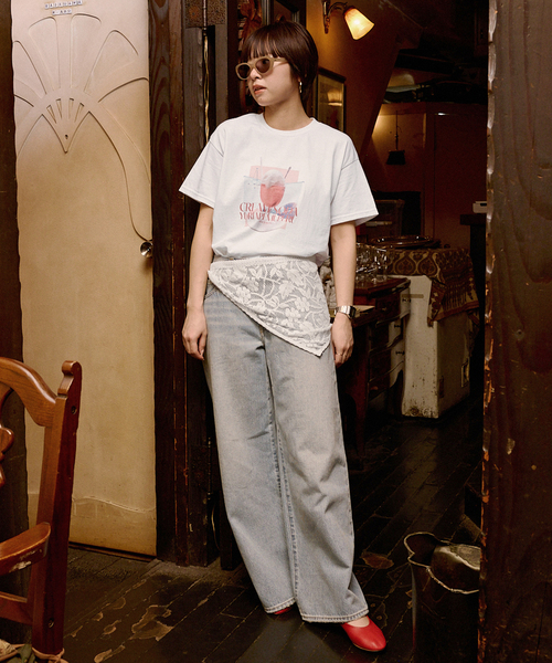 SLOBE citron.（スローブシトロン）の「《WEB限定》SLOBE citron. YURIAPEMUPERU Photo TEE（Tシャツ/カットソー・レディース・ホワイト系その他・FREE）」の2枚目の写真