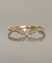 NOIR DE POUPEE（ノワールドプーペ）の「le bois K10 ダイヤモンドV字　リング（リング）」