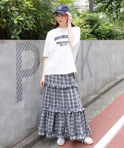 RAGEBLUE（レイジブルー）の「チェックフリルティアードスカート（スカート・レディース・ネイビー/ブラック・FREE）」の3枚目の写真