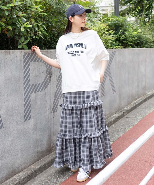 RAGEBLUE（レイジブルー）の「チェックフリルティアードスカート（スカート・レディース・ネイビー/ブラック・FREE）」の5枚目の写真