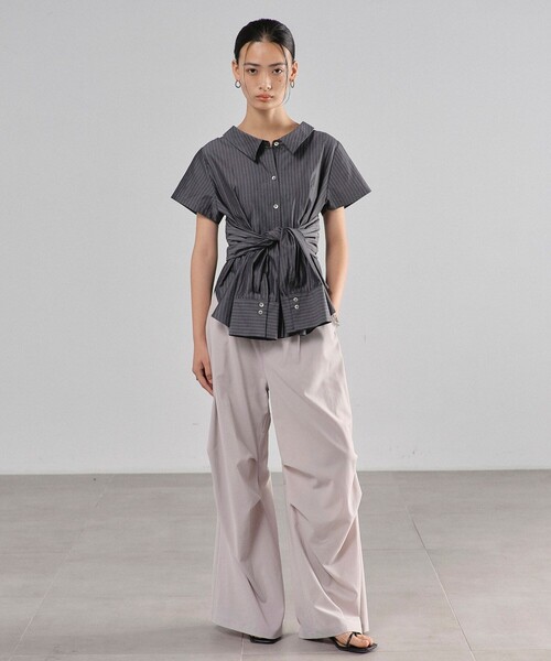 UNITED TOKYO ウエストタイシャツ ストライプ柄半袖シャツ UNITED UNITED TOKYO ウエストタイシャツ ストライプ柄半袖シャツ UNITED