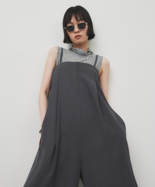 HANNE キャミワイドオールインワン　ブラック　s HANNE オールインワン 「Mikako collaboration」キャミワイド