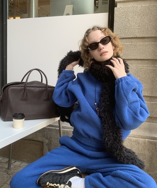 ジャケット・アウター OPEN SESAME CLUB tulle fur blouson Rose Sequin Rain Jacket