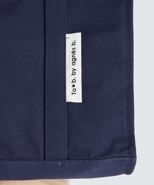 To b. by agnes b.（トゥービーバイアニエスベー）の「コットン キャンバス トートバッグ（トートバッグ・レディース・ネイビー・FREE）」の9枚目の写真