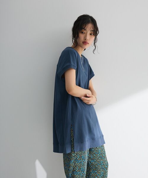 Green　Parks（グリーンパークス）の「今年っぽフレンチスリーブカットチュニック（チュニック・レディース・ブラック/オフホワイト/グリーン/レッド/ネイビー・FREE）」の9枚目の写真