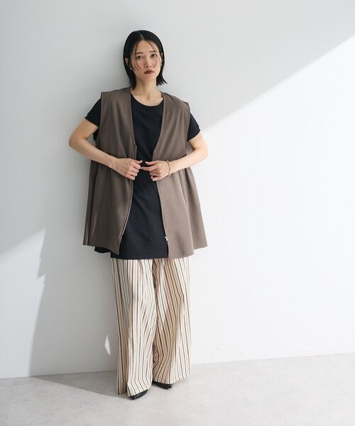 Green　Parks（グリーンパークス）の「今年っぽフレンチスリーブカットチュニック（チュニック・レディース・ブラック/オフホワイト/グリーン/レッド/ネイビー・FREE）」の15枚目の写真