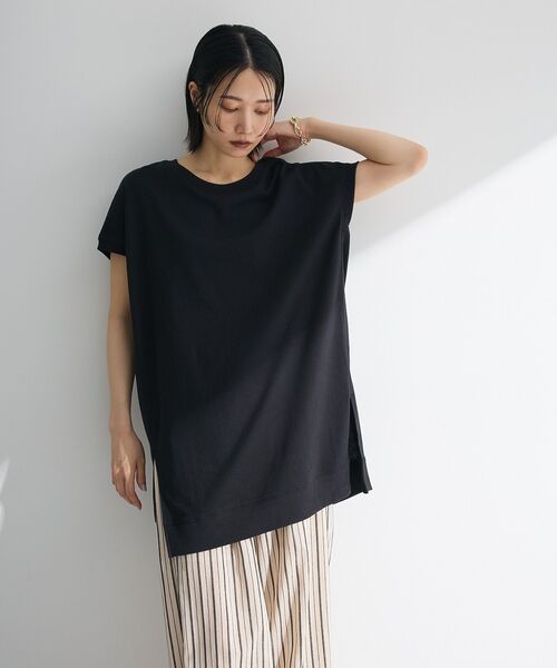 Green　Parks（グリーンパークス）の「今年っぽフレンチスリーブカットチュニック（チュニック・レディース・ブラック/オフホワイト/グリーン/レッド/ネイビー・FREE）」の16枚目の写真