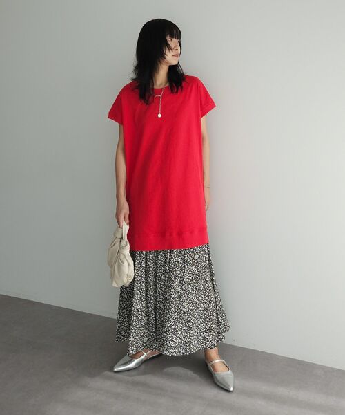 Green　Parks（グリーンパークス）の「今年っぽフレンチスリーブカットチュニック（チュニック・レディース・ブラック/オフホワイト/グリーン/レッド/ネイビー・FREE）」の19枚目の写真