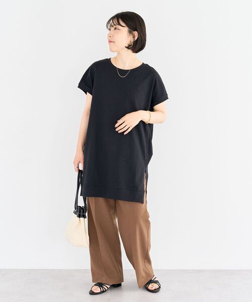 Green　Parks（グリーンパークス）の「今年っぽフレンチスリーブカットチュニック（チュニック・レディース・ブラック/オフホワイト/グリーン/レッド/ネイビー・FREE）」の21枚目の写真