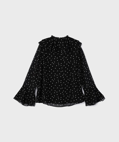 Diagram(ダイアグラム)の「ラッフルドットトップ(シャツ/ブラウス・レディース・ホワイト/ブラック・36/38)」の8枚目の写真