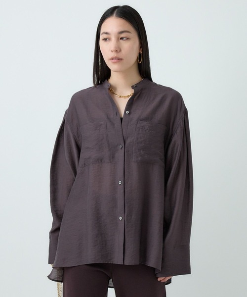 Chaos(カオス)の「Chaos(カオス)/フェインシルクシャツ(シャツ/ブラウス・レディース・ブラウン/グレイッシュベージュ・FREE)」の18枚目の写真