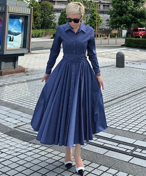 オードリールックエアリーワンピース・長袖（ワンピース