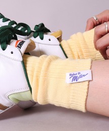 MILLER(ミラー)の(LF)【Miller】ピスネーム付き パネルリブ クルーソックス(ソックス/靴下)