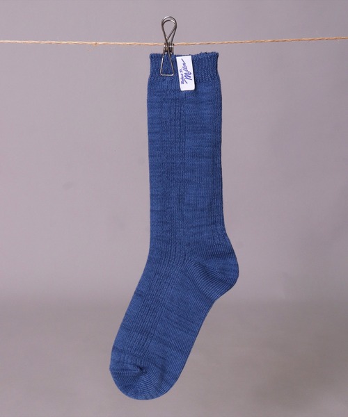 MILLER（ミラー）の「(LF)【Miller】ピスネーム付き パネルリブ クルーソックス（ソックス/靴下・レディース・オレンジ/ダークブルー/ライトイエロー/オフホワイト/ライム/チェリーピンク/エメラルドブルー・23-25cm）」の12枚目の写真