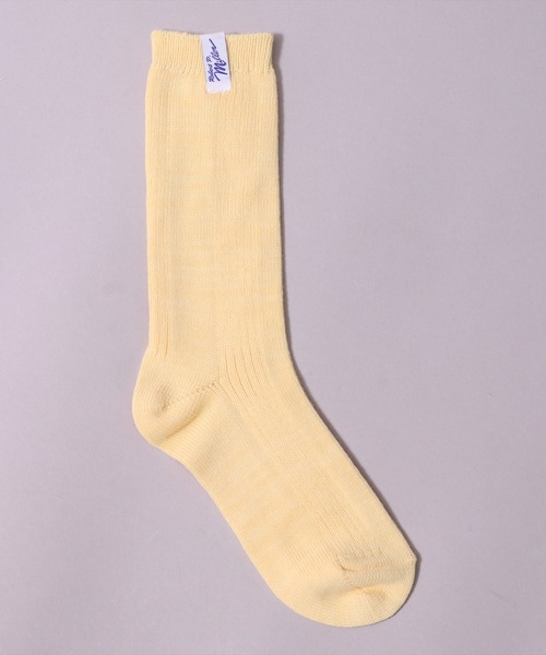 MILLER（ミラー）の「(LF)【Miller】ピスネーム付き パネルリブ クルーソックス（ソックス/靴下・レディース・オレンジ/ダークブルー/ライトイエロー/オフホワイト/ライム/チェリーピンク/エメラルドブルー・23-25cm）」の16枚目の写真