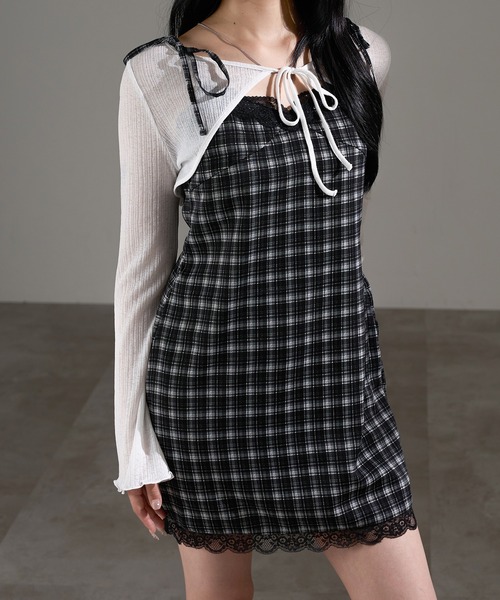 apres jour mignon(アプレジュールミニョン)の「レース付きミニワンピース【ZOZOTOWN限定アイテム】(ワンピース・レディース・ブラック系その他/ブラウン系その他/ブラック・フリー/X-LARGE)」の21枚目の写真