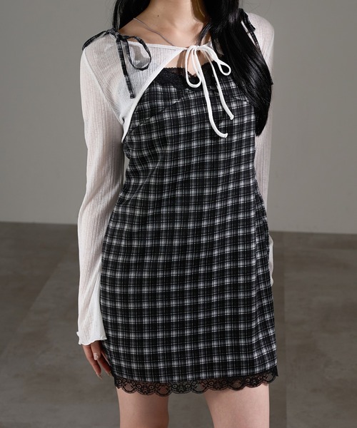 apres jour mignon(アプレジュールミニョン)の「レース付きミニワンピース【ZOZOTOWN限定アイテム】(ワンピース・レディース・ブラック系その他/ブラウン系その他/ブラック・フリー/X-LARGE)」の22枚目の写真