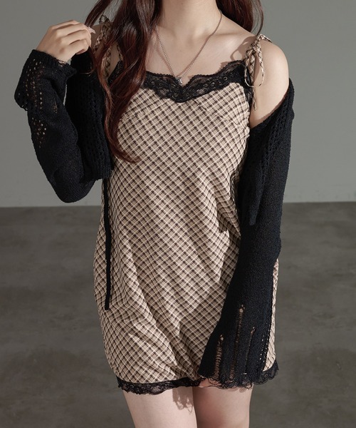 apres jour mignon(アプレジュールミニョン)の「レース付きミニワンピース【ZOZOTOWN限定アイテム】(ワンピース・レディース・ブラック系その他/ブラウン系その他/ブラック・フリー/X-LARGE)」の5枚目の写真
