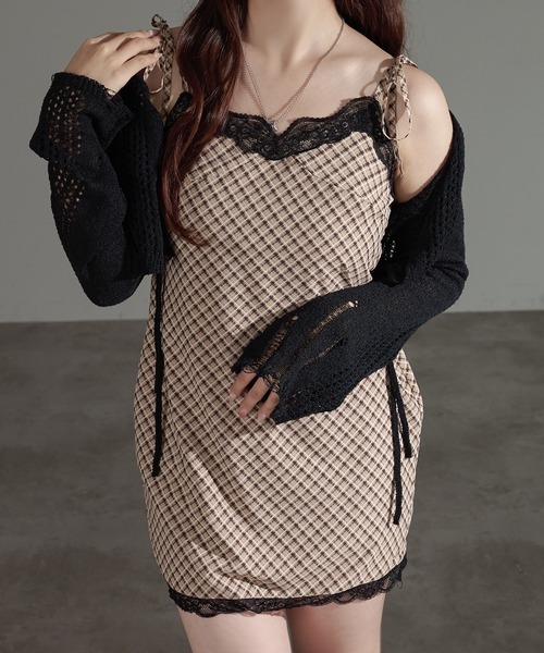 apres jour mignon(アプレジュールミニョン)の「レース付きミニワンピース【ZOZOTOWN限定アイテム】(ワンピース・レディース・ブラック系その他/ブラウン系その他/ブラック・フリー/X-LARGE)」の6枚目の写真