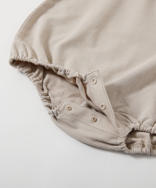 devirock（デビロック）の「綿100%  フリル スウェットロンパース（ロンパース・キッズ・ブラウン/グレイッシュベージュ/パープル系その他・80ｃｍ/70cm）」の6枚目の写真