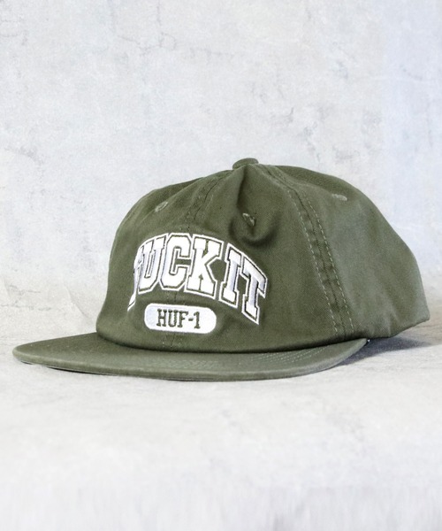 HUF（ハフ）の「HUF FUCK ITキャップ（キャップ・メンズ・ブラック/サンドベージュ/グリーン系その他・FREE）」の3枚目の写真