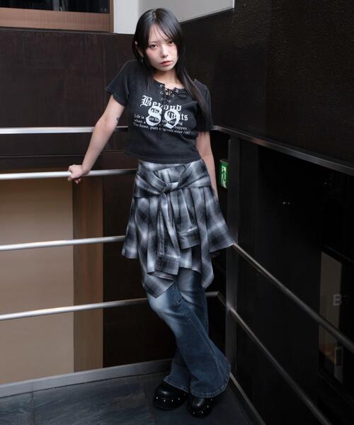 WEGO（ウィゴー）の「WEGO/グラフィックレースアップちびT（Tシャツ/カットソー・レディース・その他1/その他3/その他2/その他4・FREE）」の18枚目の写真