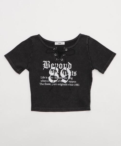 WEGO（ウィゴー）の「WEGO/グラフィックレースアップちびT（Tシャツ/カットソー・レディース・その他1/その他3/その他2/その他4・FREE）」の7枚目の写真