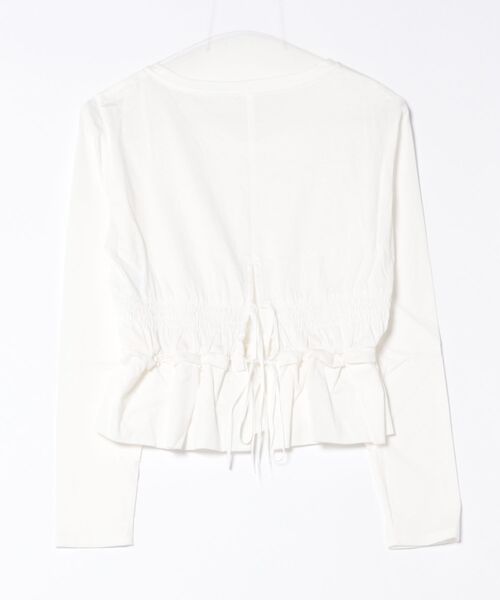 DRESSLAVE(ドレスレイブ)の「cotton shirring long sleeve pullover(コットンシャーリング長袖プルオーバー)(Tシャツ/カットソー・レディース・ブラック/ホワイト・38)」の17枚目の写真