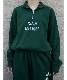 GAP | ビンテージソフト オーバーサイズ GAPロゴ 1/4ジップアッププルオーバー(スウェット)
