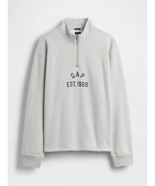 GAP（ギャップ）の「ビンテージソフト オーバーサイズ GAPロゴ 1/4ジップアッププルオーバー（スウェット・メンズ・グリーン/ブラウン/ブラック/グレー・XS/S/M/L/XL）」の10枚目の写真