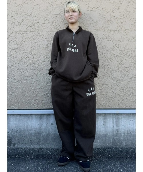 セール】ビンテージソフト オーバーサイズ GAPロゴ 1/4ジップアップ