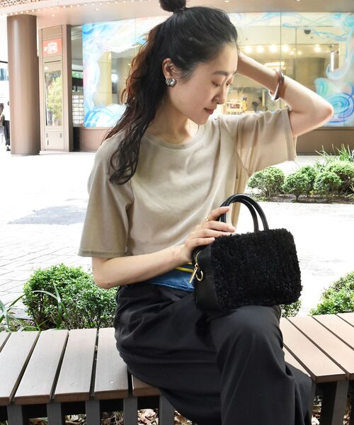 le.coeur blanc(ルクールブラン)の「シアーベロアTシャツ(Tシャツ/カットソー・レディース・ダークブラウン/ベージュ・38)」の12枚目の写真