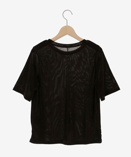 le.coeur blanc(ルクールブラン)の「シアーベロアTシャツ(Tシャツ/カットソー・レディース・ダークブラウン/ベージュ・38)」の22枚目の写真