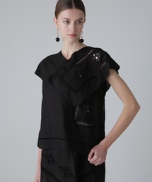 美品❣️ ADORE ピンタックブラウス 2022 黒 38 ウォッシャブル ブラウス・シャツ | Piu di aranciato（ピウディアランチェート）