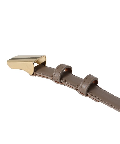 MAISON BOINET（メゾンボワネ）の「MAISON BOINET / flat plate belt(フラットプレートレザーベルト 94866G)（ベルト・レディース・ブラック/グレー・FREE）」の4枚目の写真